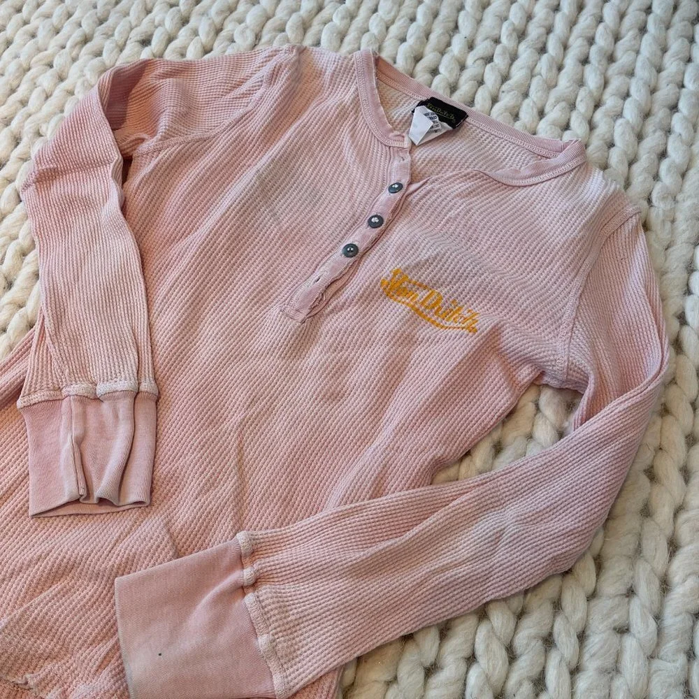 VINTAGE Von Dutch Thermal Long Sleeve Size Small